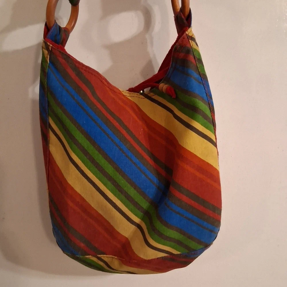 Rainbow Hippie Festival Small Bag‎ Purse EUC